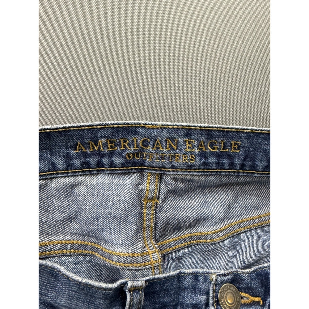 American Eagle‎ Jeans Mens Blue Straight Leg Medium Wash 34x29 - Picture 9 of 11